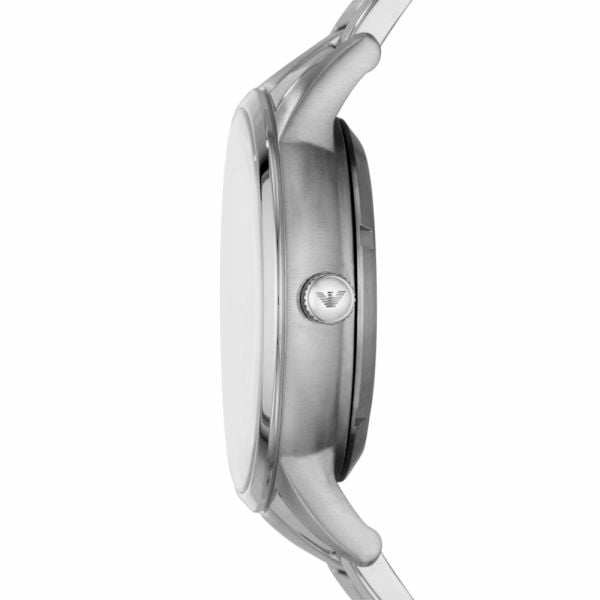 Emporio Armani Meccanico Automatic Black Dial Silver Steel Strap Watch For Men - AR60055 - Image 7